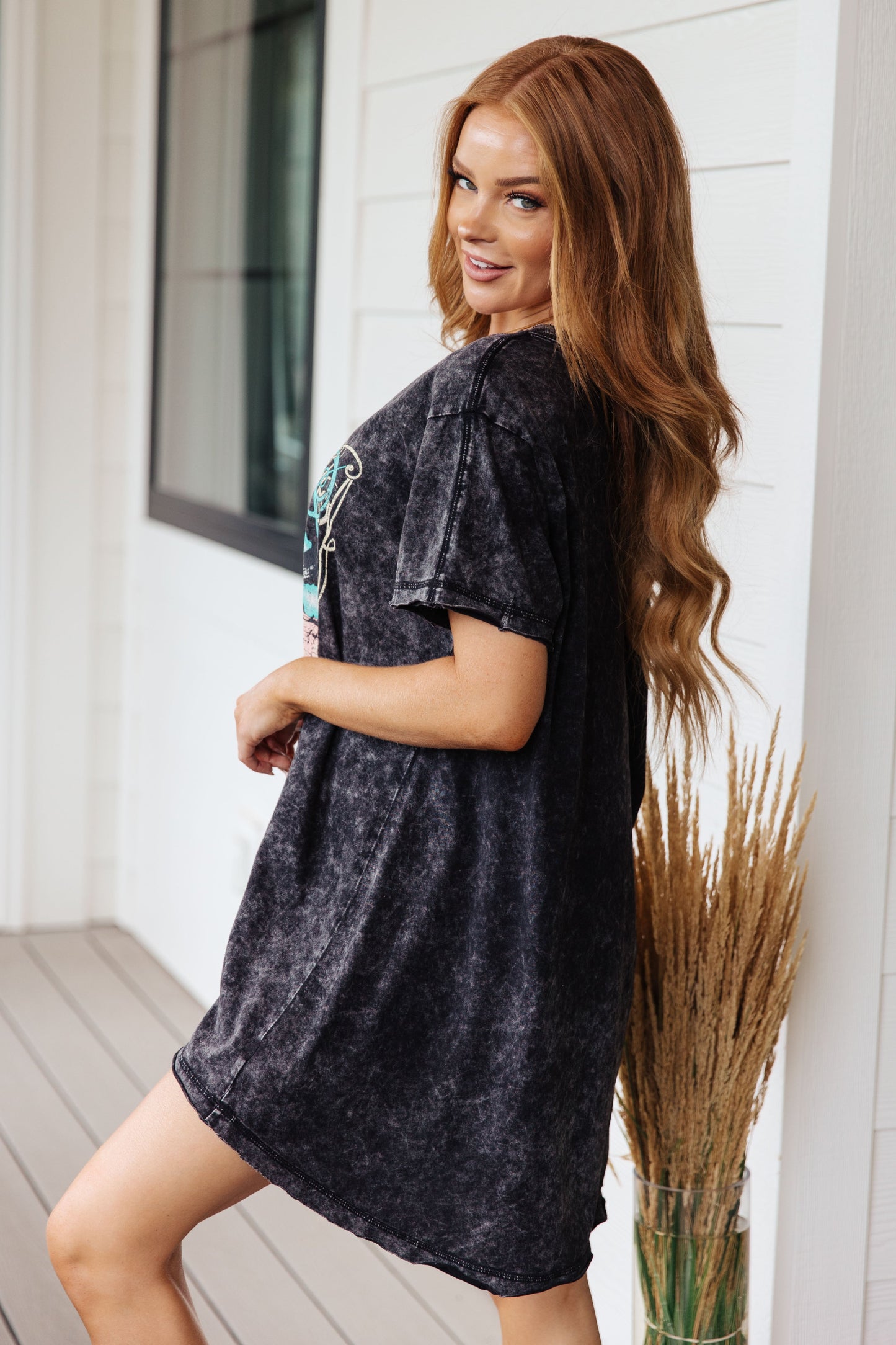 Desert Dreamer Acid Wash Graphic Tunic