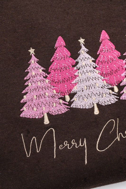 PREORDER: Merry Trees Embroidered Sweatshirt