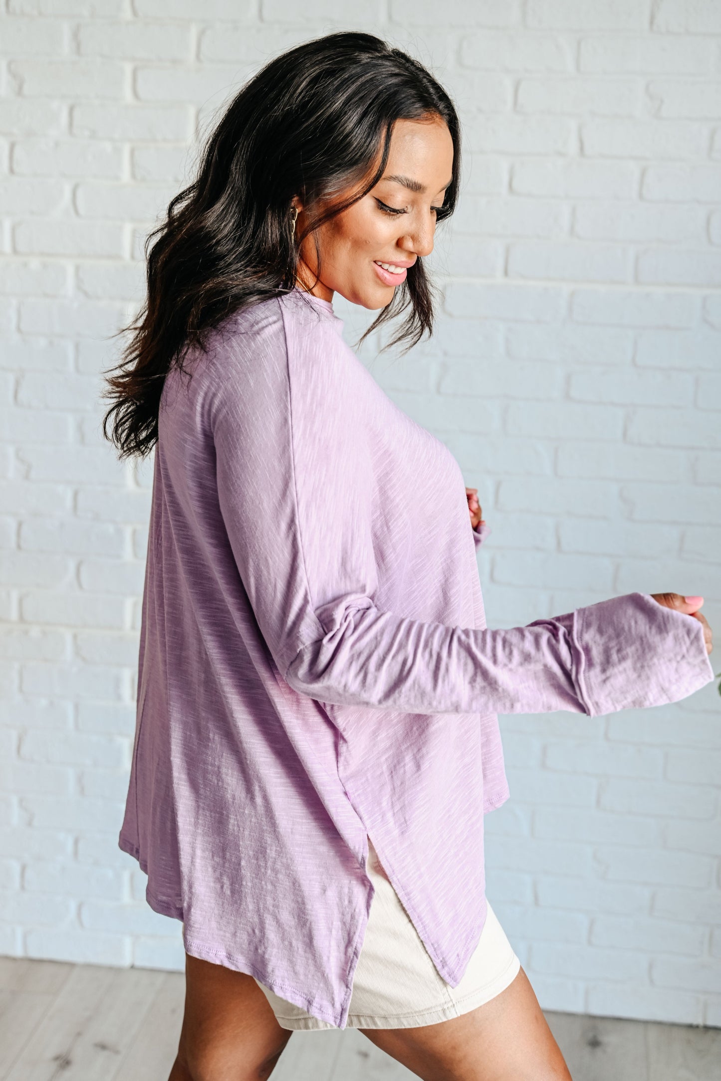 Face It Together Step Hem Pullover