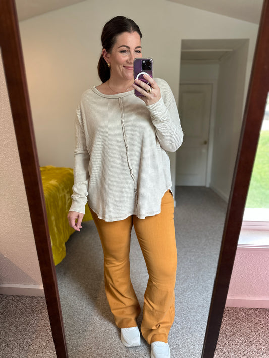 Marigold High Rise Control Top Flare Jeans