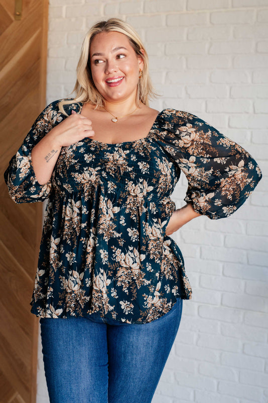 New Beginnings Square Neck Blouse