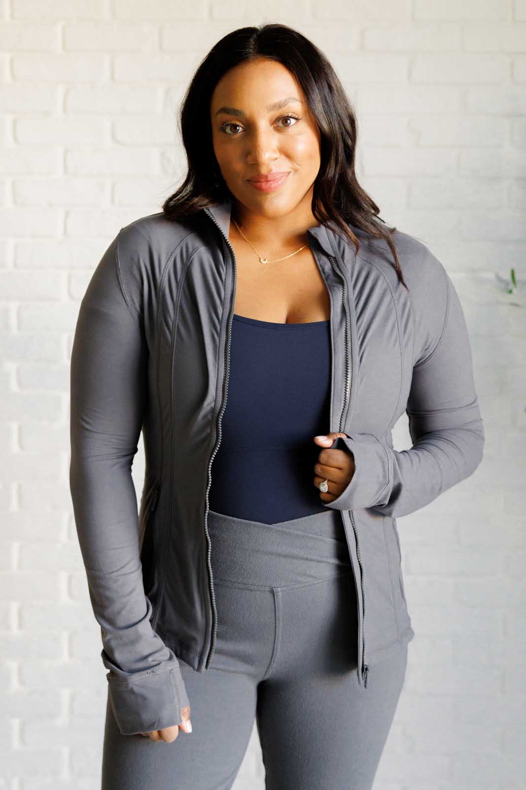 Staying Swift Activewear Jacket in Titanium