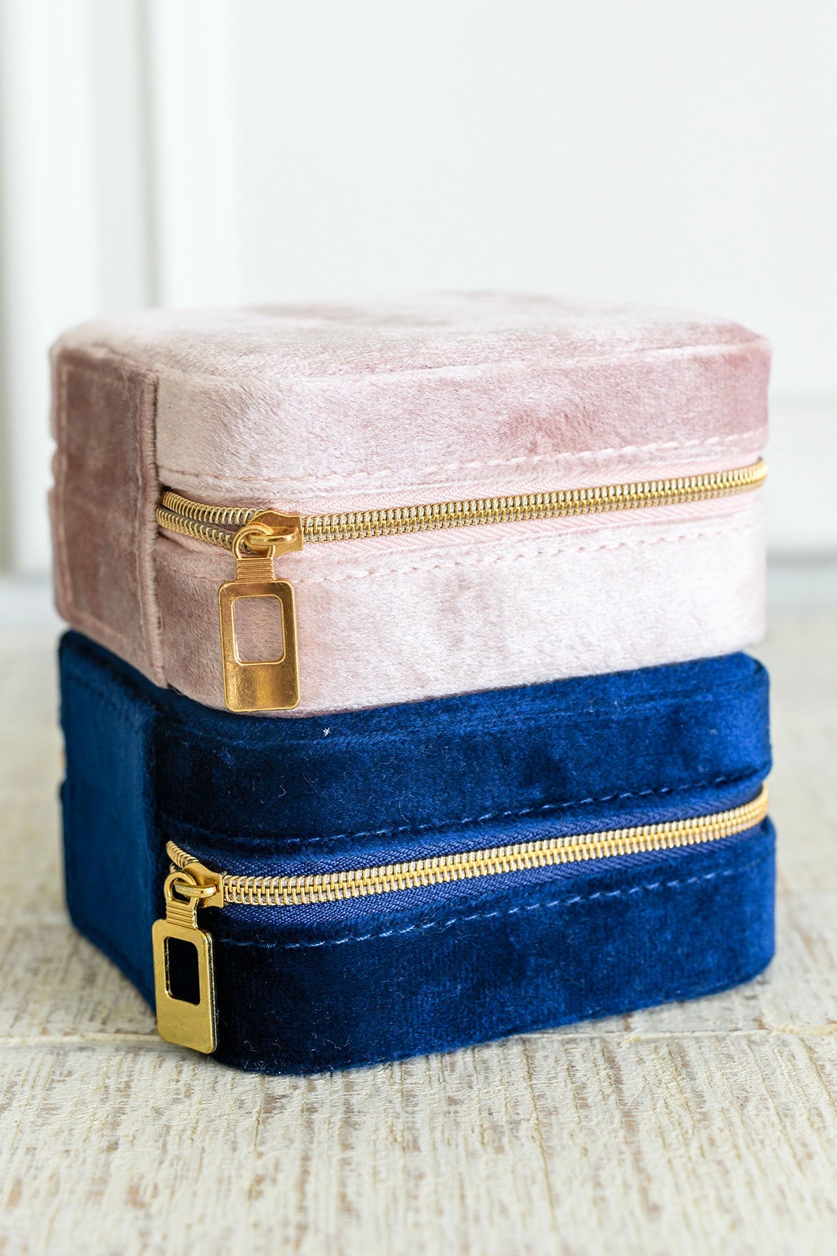 Kept and Carried Velvet Jewelry Box in Pink