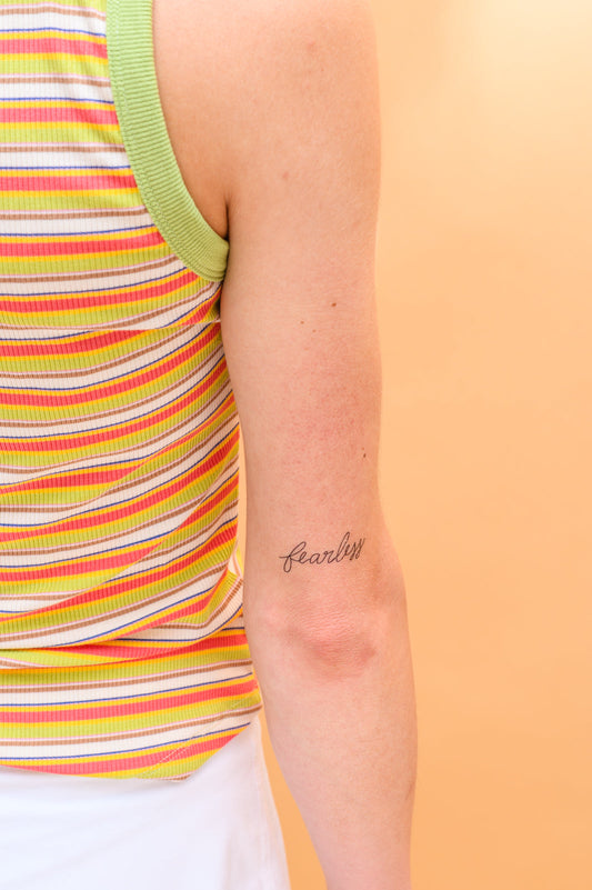 Words For A Season Temporary Tattoo - Fearless